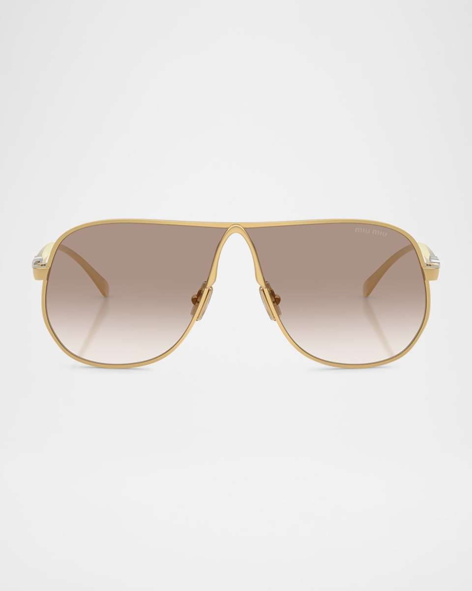 MU A56S Metal Aviator Sunglasses